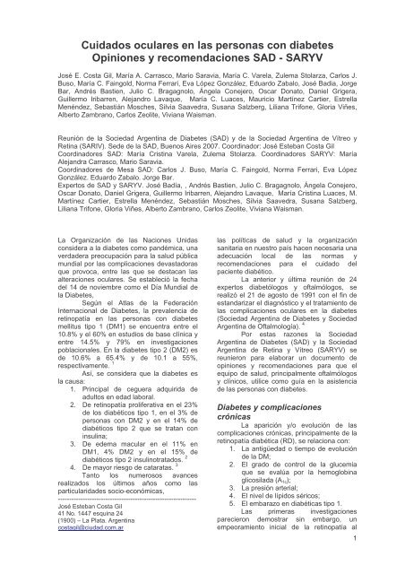 prueba de diabetes ocular hemorragia