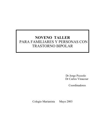 noveno taller para familiares y personas con trastorno bipolar