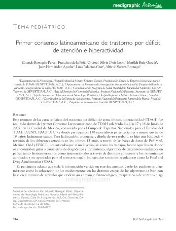 Primer consenso latinoamericano de trastorno por déficit de - TDAH ...