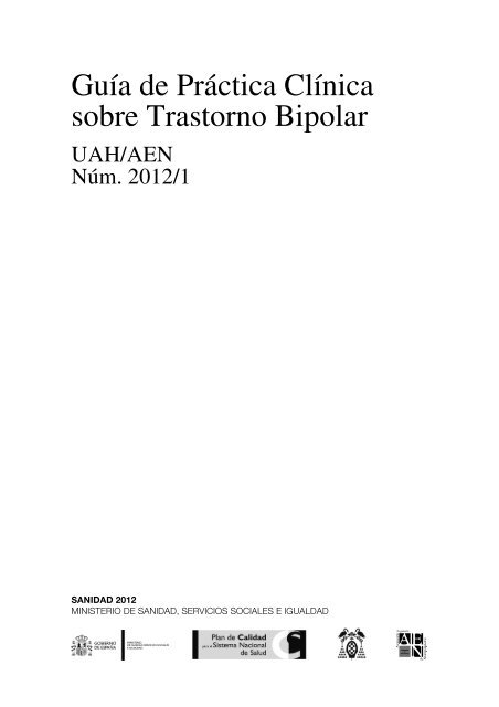 Guía de Práctica Clínica sobre Trastorno Bipolar - GuíaSalud