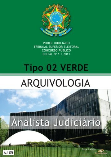 analista judiciário - arquivologia - tipo 2 - verde - Consulplan