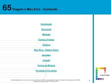 65Viagem e Meu Erro - Conteúdo - Pró-Licenciatura em Música ...