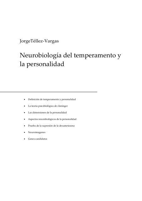 Neurobiología del temperamento y la personalidad