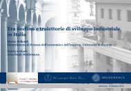 Tra declino e traiettorie di sviluppo industriale in Italia - Mediobanca ...