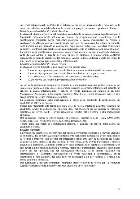 relazione finale della commissione giudicatrice della valutazione ...