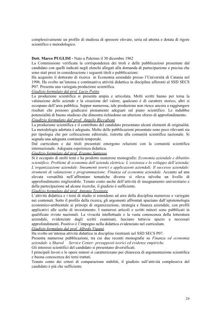 relazione finale della commissione giudicatrice della valutazione ...