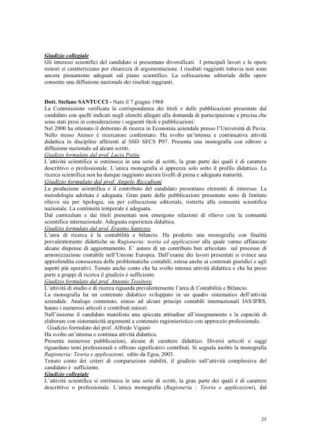 relazione finale della commissione giudicatrice della valutazione ...