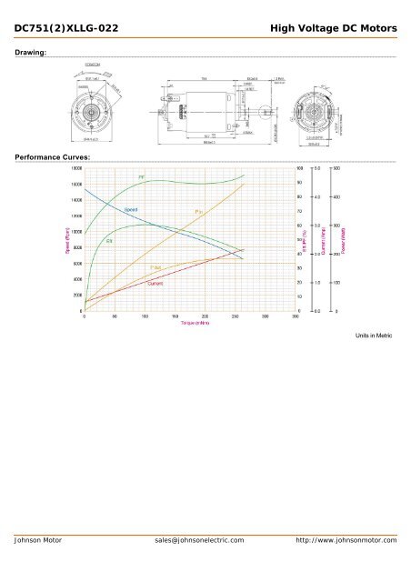 DC651(2)LSG-011 High Voltage DC Motors - Johnson Electric