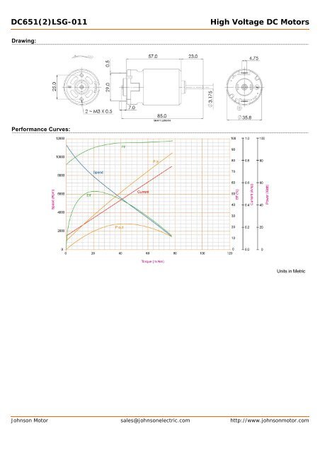 DC651(2)LSG-011 High Voltage DC Motors - Johnson Electric