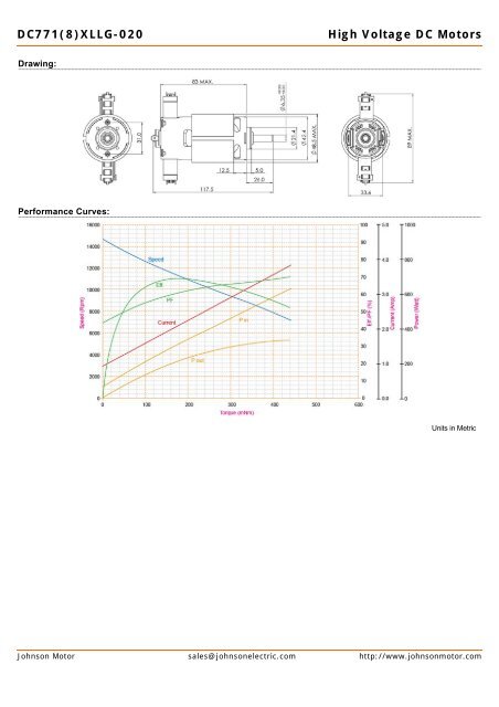 DC651(2)LSG-011 High Voltage DC Motors - Johnson Electric