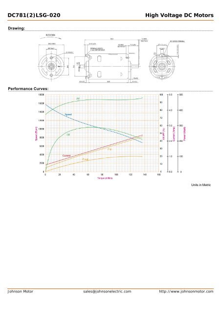 DC651(2)LSG-011 High Voltage DC Motors - Johnson Electric