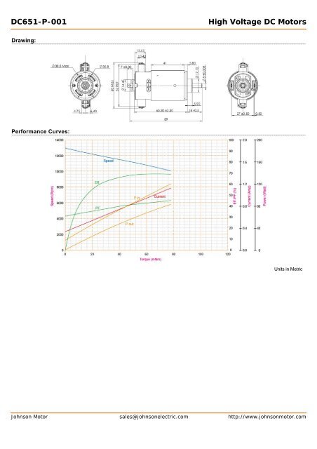 DC651(2)LSG-011 High Voltage DC Motors - Johnson Electric