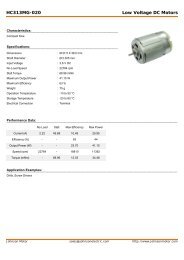 HC313MG-020 Low Voltage DC Motors - Johnson Electric