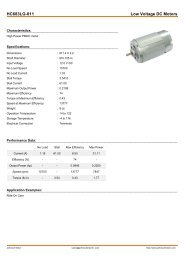 HC683LG-011 Low Voltage DC Motors - Johnson Electric