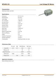 NF243G-123 Low Voltage DC Motors - Johnson Electric