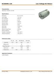 HC385MG-120 Low Voltage DC Motors - Johnson Electric