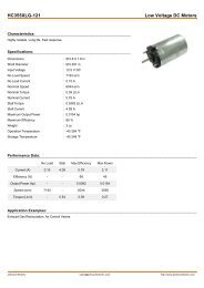 HC355XLG-121 Low Voltage DC Motors - Johnson Electric