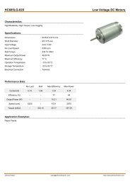 HC685LG-020 Low Voltage DC Motors - Johnson Electric