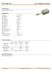 HC313MG-120 Low Voltage DC Motors - Johnson Electric