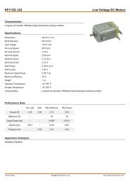 KF113G-120 Low Voltage DC Motors - Johnson Electric