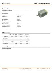 NF243G-020 Low Voltage DC Motors - Johnson Electric