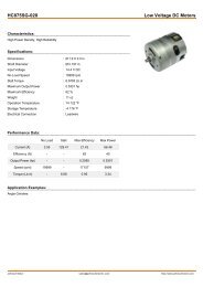 HC875SG-020 Low Voltage DC Motors - Johnson Electric