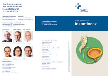 Inkontinenz - St.-Josefs-Hospital Dortmund-HÃ¶rde