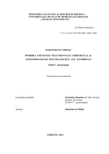 MINISTERUL SĂNĂTĂŢII AL REPUBLICII MOLDOVA ...