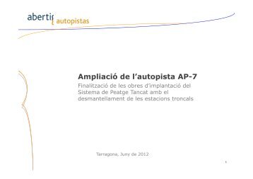 Ampliació de l'autopista AP-7 - Abertis