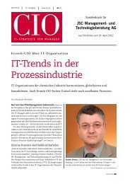 IT-Trends in der Prozessindustrie - jsc Management- und ...