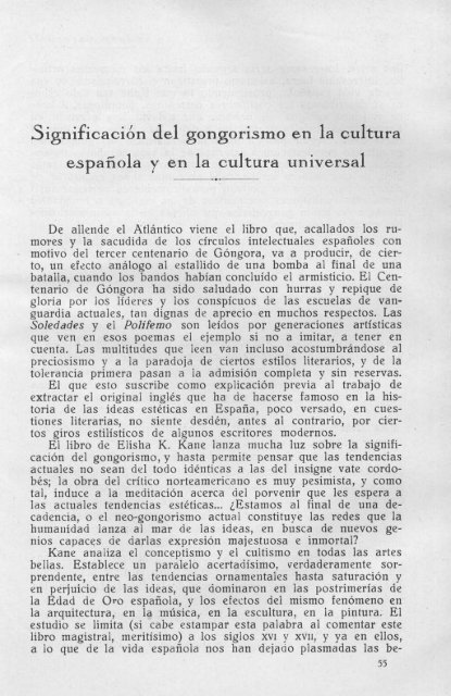 Significación del gongorismo en la cultura española y en la ... - Helvia