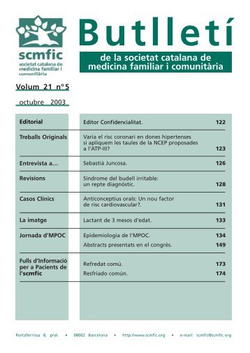 Butlletí de la societat catalana de medicina familiar i comunitària