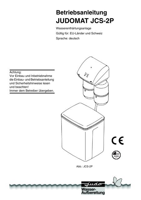 JUDOMAT JCS-2P - Judo Wasseraufbereitung GmbH