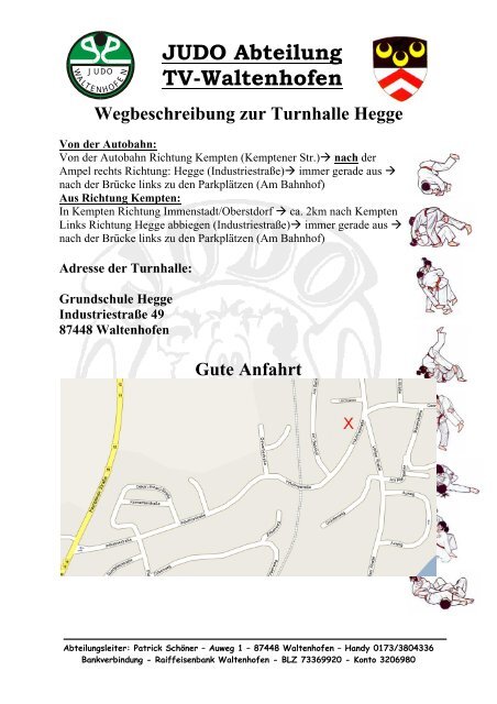 Wegbeschreibung - Judohalle Hegge - TV Waltenhofen Abt. Judo