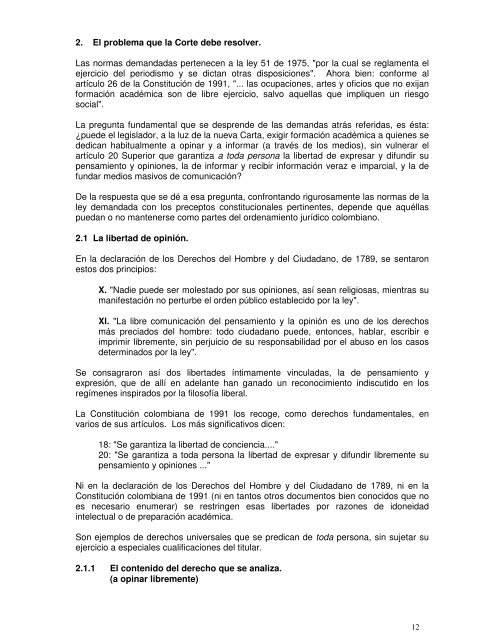 Corte Constitucional de Colombia Sentencia C-087/98 Referencia ...