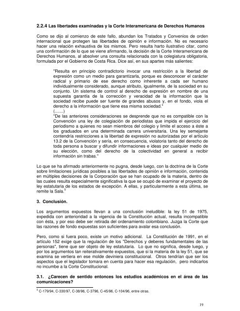 Corte Constitucional de Colombia Sentencia C-087/98 Referencia ...