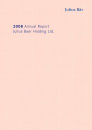 2008 Annual Report Julius Baer Holding Ltd. - Julius Bär Gruppe
