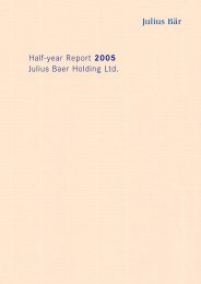 Half-year Report 2005 Julius Baer Holding Ltd.