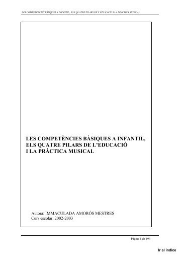 les competències bàsiques a infantil, els quatre pilars de l'educació i ...