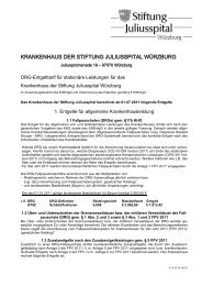 Anlage Muster AVB, DRG-Entgelttarif - Stiftung Juliusspital Würzburg