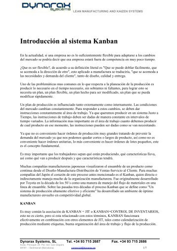 Introducción al sistema Kanban - Dynarax