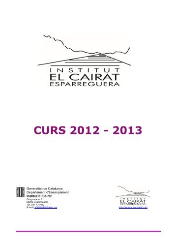 Quadern de Presentació - Institut El Cairat - Esparreguera