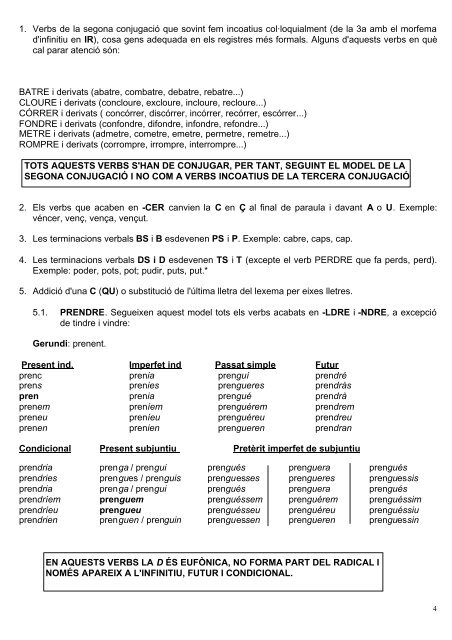 LA FLEXIÓ VERBAL PRIMERA CONJUGACIÓ ... - La fotocopiadora