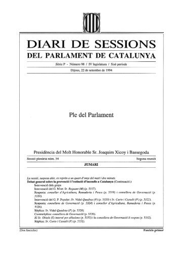 DSPC-P 098/04 - Parlament de Catalunya