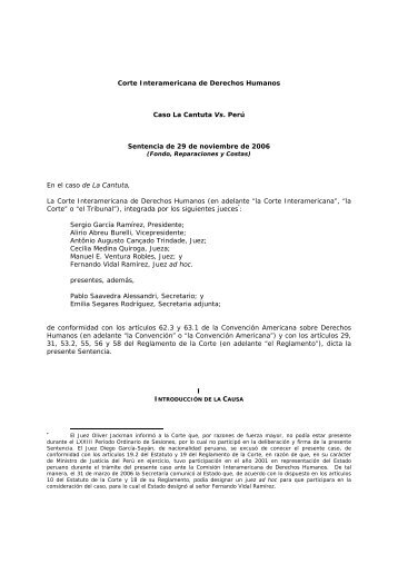 Caso La Cantuta Vs. Perú - Corte Interamericana de Derechos ...