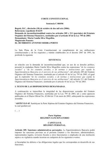 REPBLICA DE COLOMBIA - Superintendencia Financiera de ...