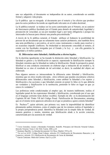 FALSEDAD Y FALSIFICACION EN DOCUMENTOS NOTARIALES ...