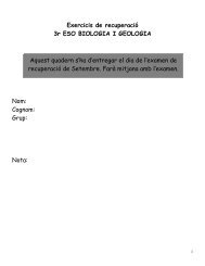 Examen de recuperació del primer trimestre biologia 2009-2010