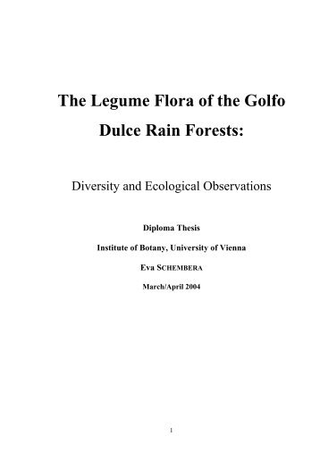 The Legumes of the Golfo Dulce Rain Forest: - Tropenstation | La ...