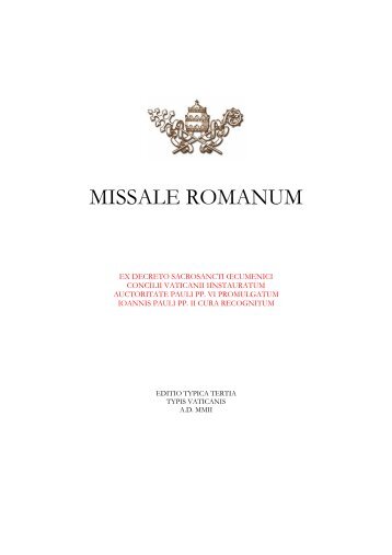 MISSALE ROMANUM